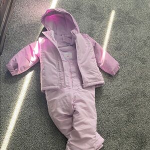 Purple Infant Snowsuit with Hood